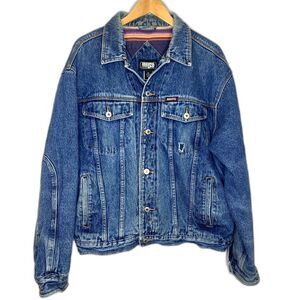 Resistol Rodeo Gear Mens Jean Jacket Aztec Lined 100% Cotton Western Cowboy XL